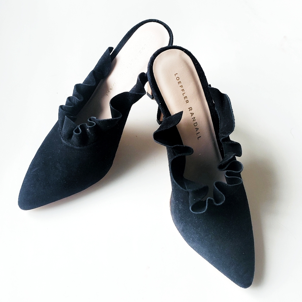Loeffler Randall Langley - Black Suade Heels Women's Size 5